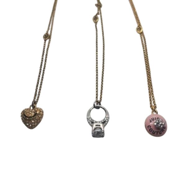 Juicy Couture Jewelry - Juicy Couture Trio Of Necklaces - Vintage Y2K Jewelry - Ring Cupcake Heart